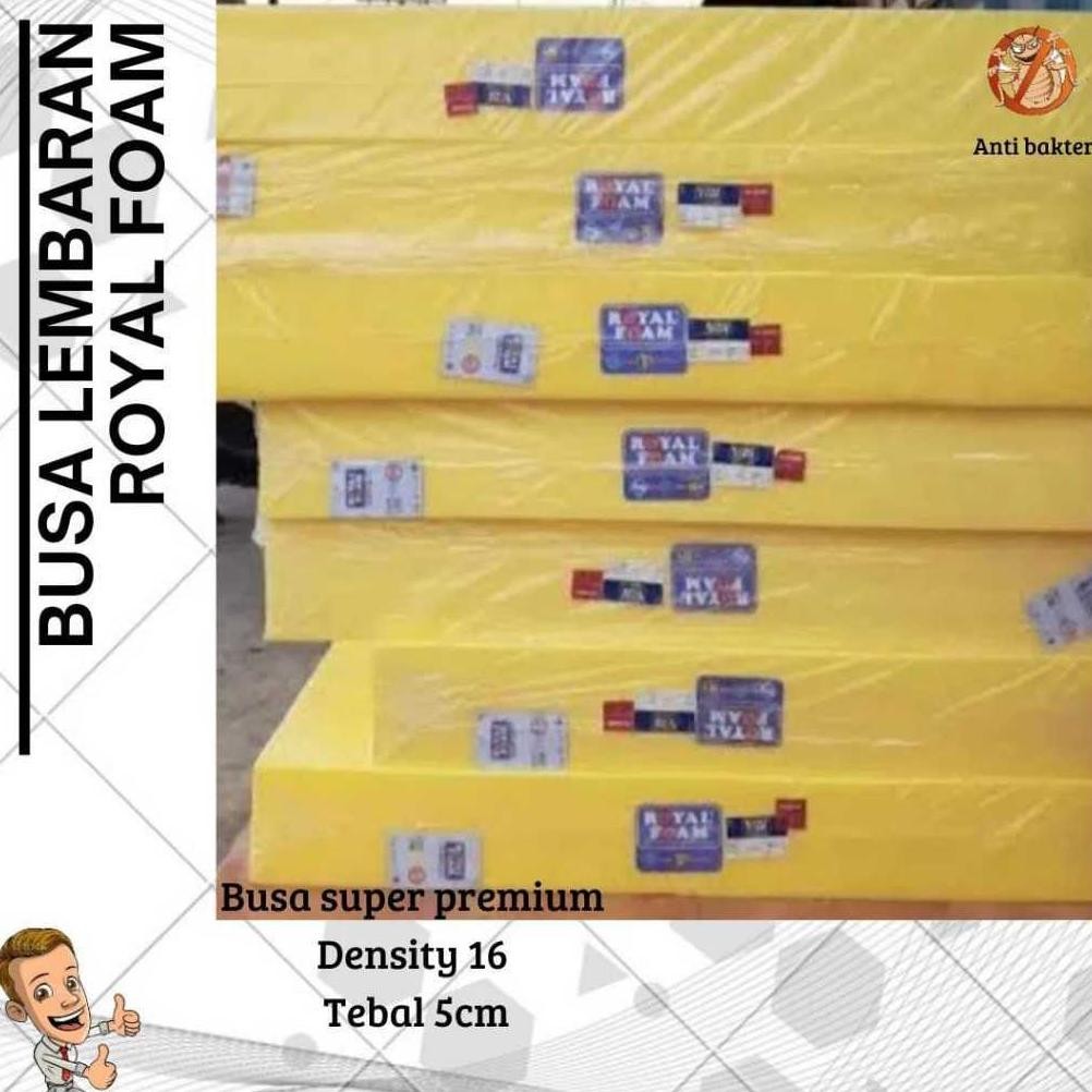 Kasur Busa Lembaran Spons Sponge Premium Royal Foam Tebal 5 cm Ukuran 200x180 Alas Tidur Nyaman Anti