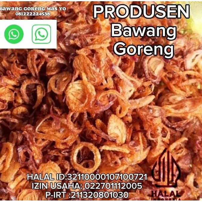 

Diskon! Bawang Goreng BM 1 KG - Pedas Rempah PIRT Halal, Pelengkap Makanan Instan