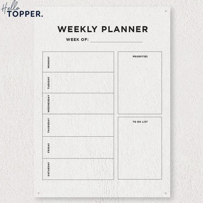 

Tersedia Weekly Planner Akrilik Bening - Jadwal Dinding Acrylic Wall Schedule