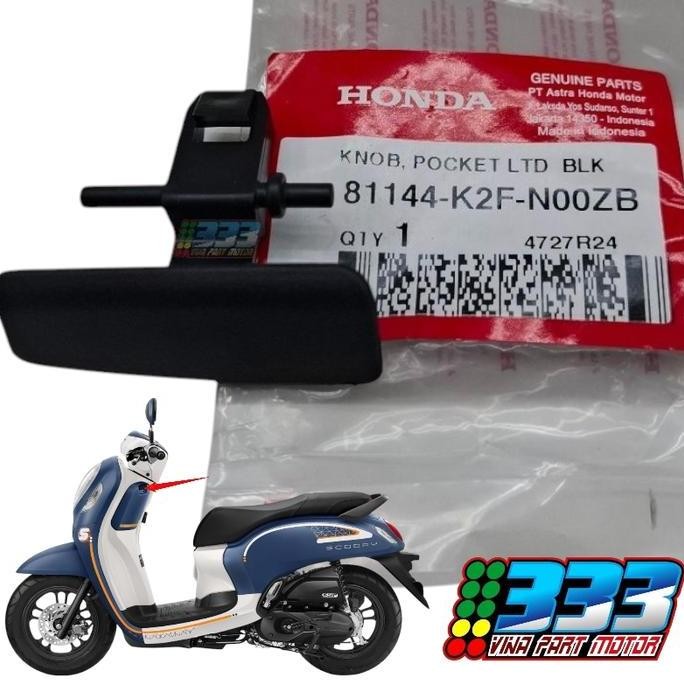 KNOB POCKET TOMBOL PEMBUKA TUTUP LACI SCOOPY NEW 2021 PRESTIGE ORIGINAL 81144K2FN00ZB