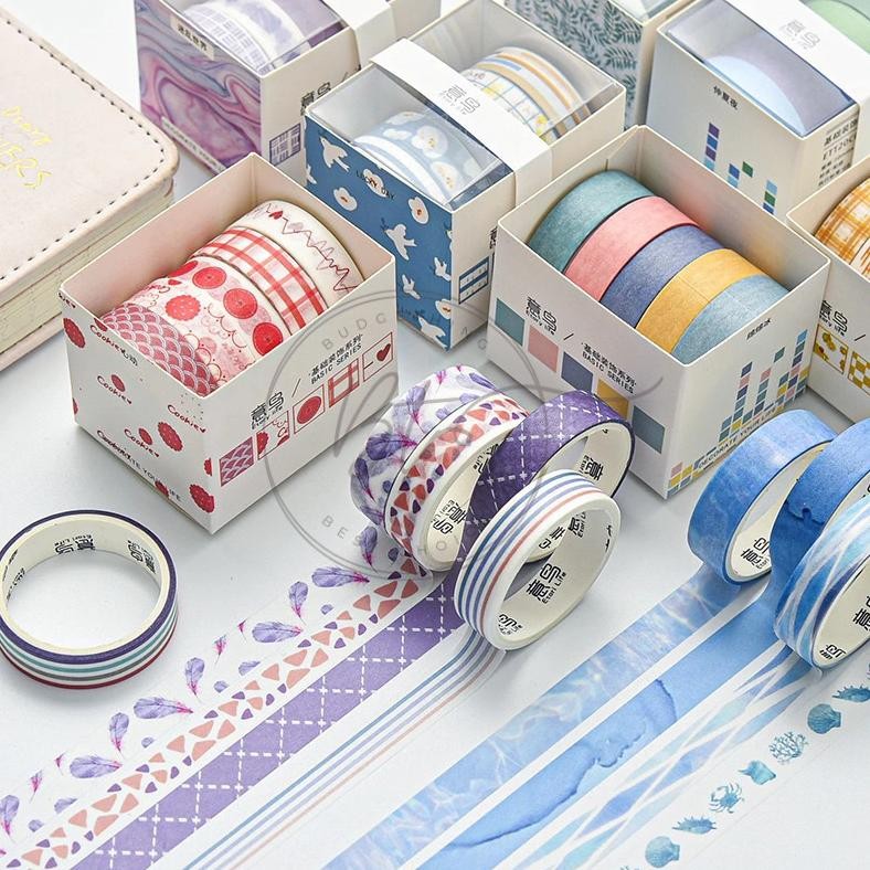 

Rd1- [B329] 5Pcs/Set Washi Tape Perekat Grid Lucu Warna Solid Gaya Basic Masking Tape Untuk Stiker Scrapbooking Diy Album Foto Diary