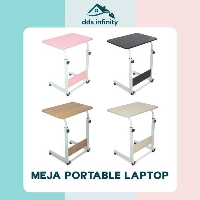 Diskon Meja Portable Laptop DDSINFINITY - Meja Serbaguna Furniture Roda