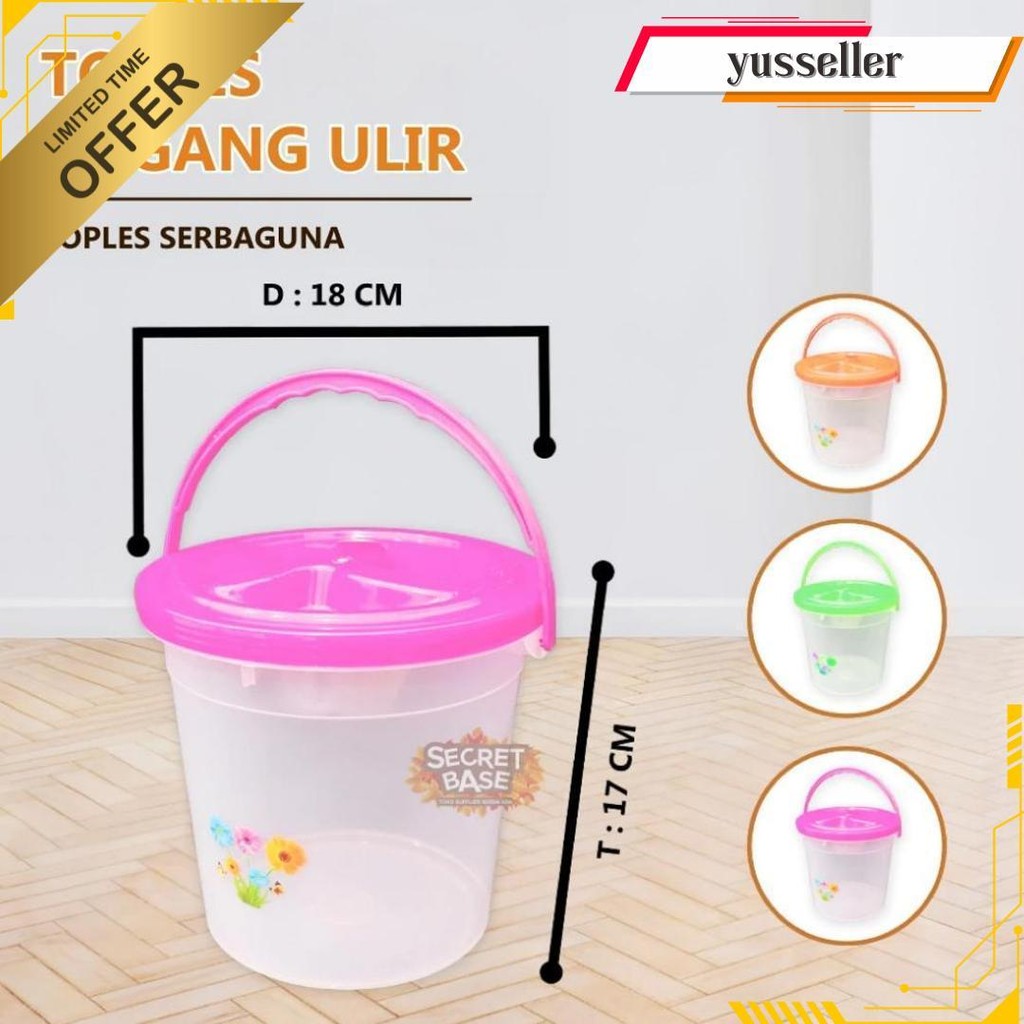 Toples Gagang Ulir - Toples Hajatan Murah/ Tas Belanja /Toples Plastik / Toples Kerupuk Terlaris