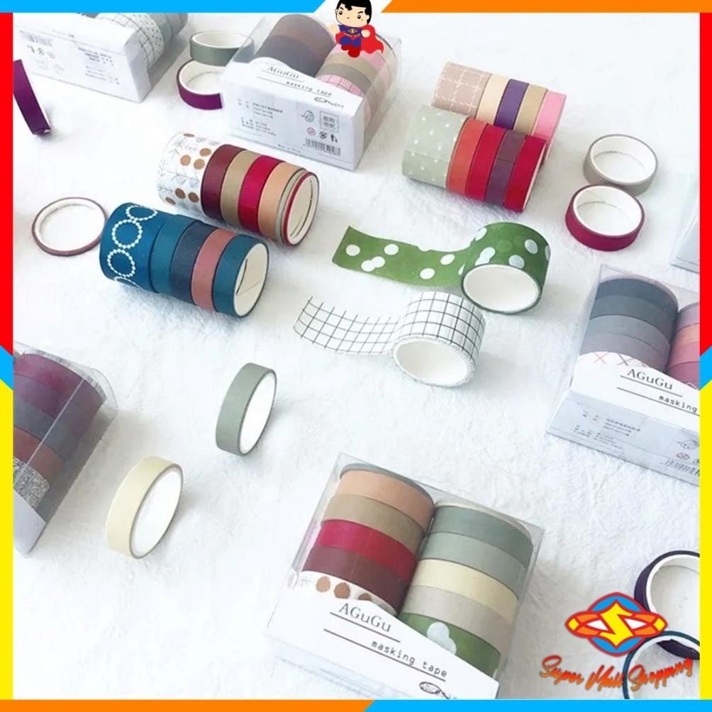 

Rd1- Sms Masking Tape Set 10Pcs Essential Collection Basic Pattern Isi 10 Selotip Bahan Kertas Washi Tape Warna Warni Diy Scrapbook Journal Kotak Box Aeshtetic