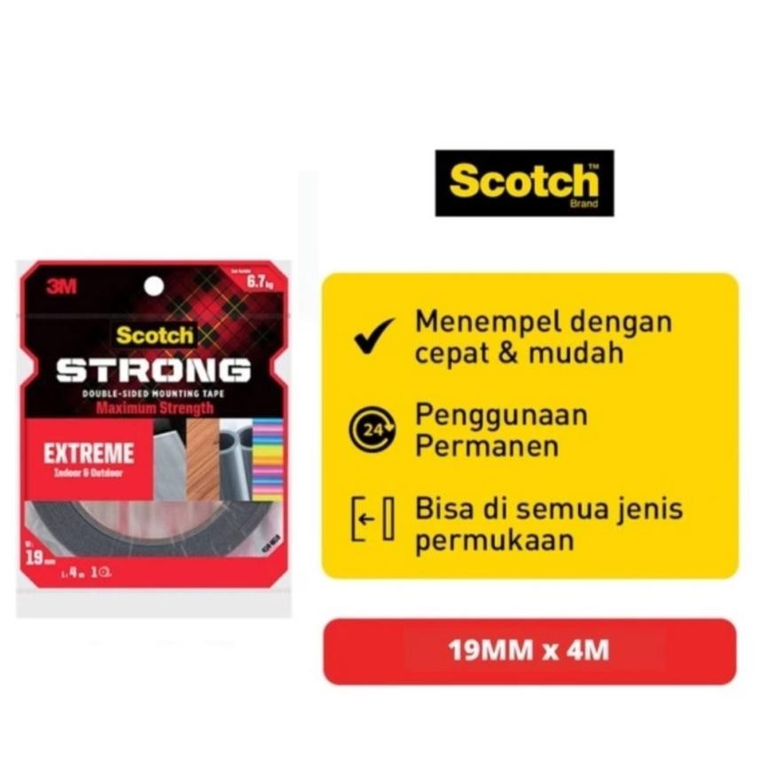 

Rd1- 3M Scotch Double Tape Vhb 19Mm X4M Strong Extreme Outdoor Mounting Tape Permanent 414-M19
