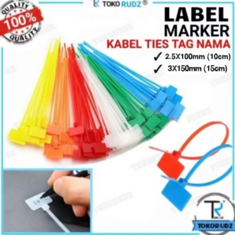

Rd1- Kabel Tis Maker Tie Cable Ties Marker Name Tag Pengikat Label Nama