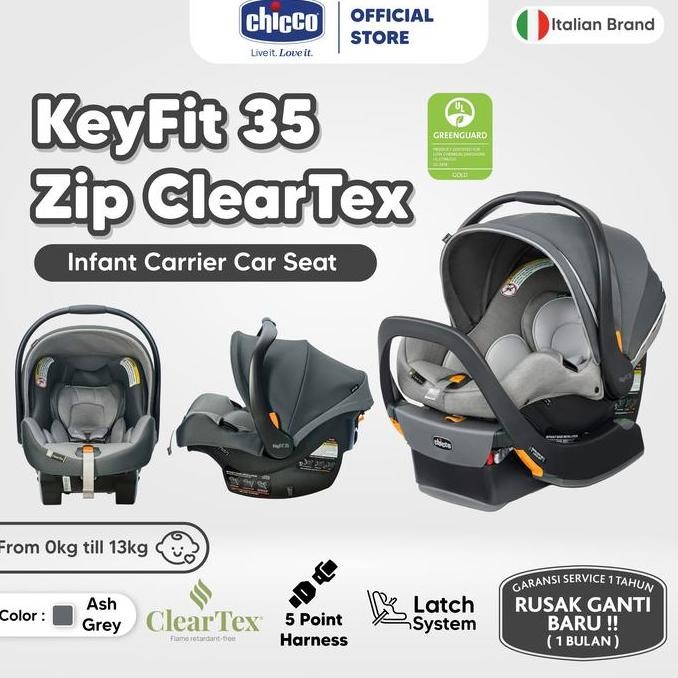 Chicco Keyfit 35 Zip Cleartex Infant Car Seat / Car Seat Bayi / Car Seat Anak / Tempat Duduk Bayi Di
