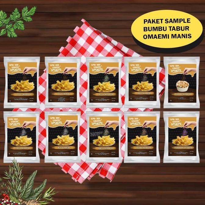 

Bumbu Tabur OmaEmi Paket Peluang Usaha Sampe Manis Untuk Taburan Snack/Keripik/Camilan Kemasan 1 KG Food Grade MRS