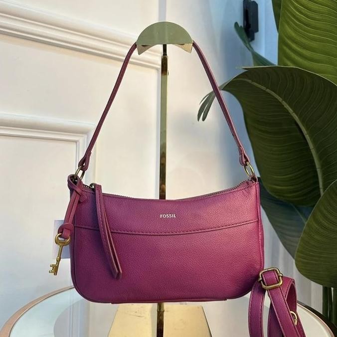 Tas Wanita Fossil Skylar Baguette Pink Sapphire Aa