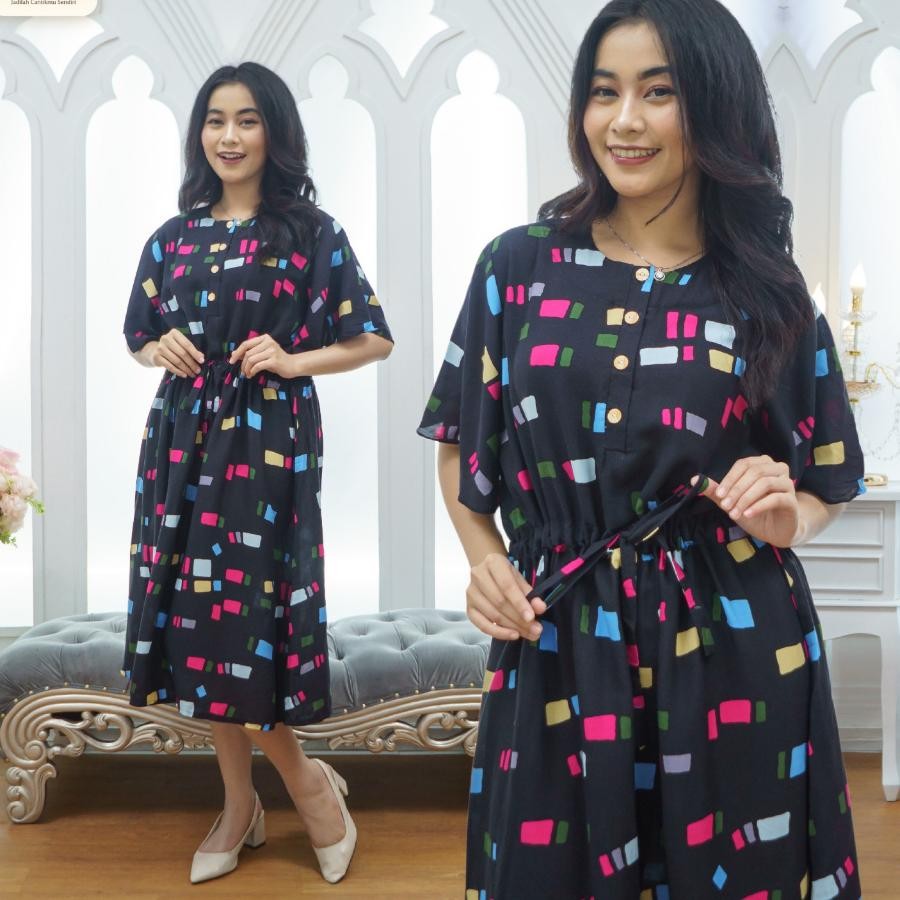 Baneska Homewear Daster Rayon Busui Series Daster 2025 Daster Motif