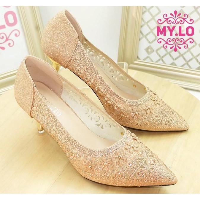 SEPATU PESTA WANITA HEELS WEDDING PENGANTIN PEREMPUAN MEWAH ELEGAN PREMIUM IMPORT High HEEL Shoes ca