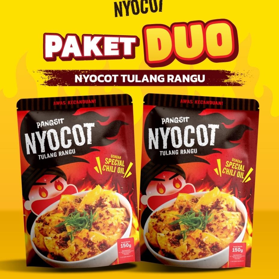

Nyocot Paket Duo Pangsit Tulang Rangu Renyah Gurih Cocok Untuk Ngemil Cemilan Pangsit Chili Oil Makanan Nt