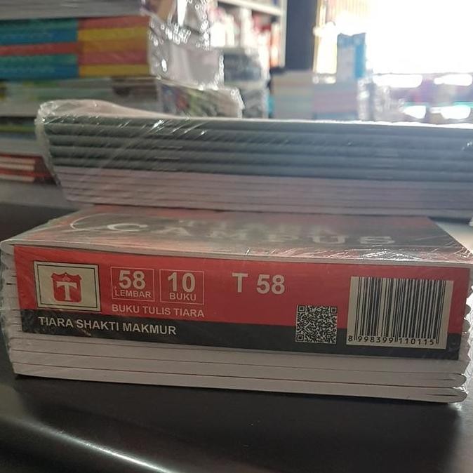 

READY BUKU TULIS TIARA CAMPUS 58 LEMBAR UKURAN KECIL 1 PAK