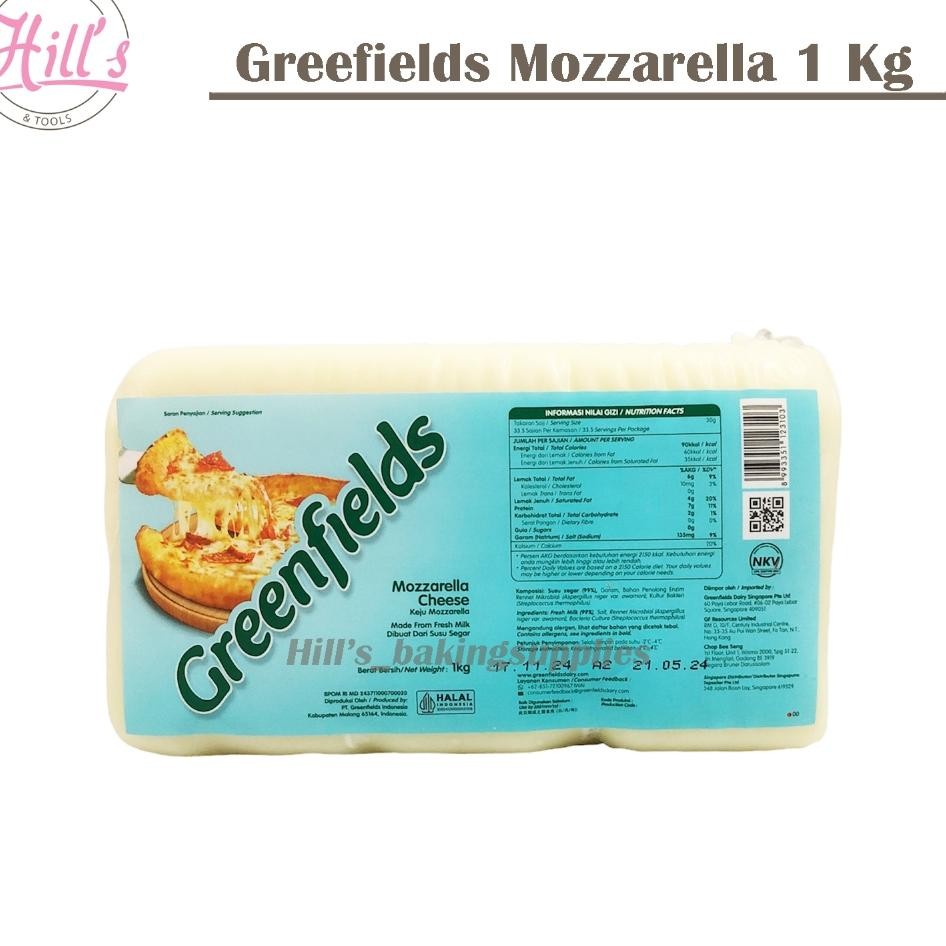 

Mozzarella Cheese Greenfields 1 Kg Keju Mozzarela Mozarela Mozza Greenfield 1Kg 1Gr