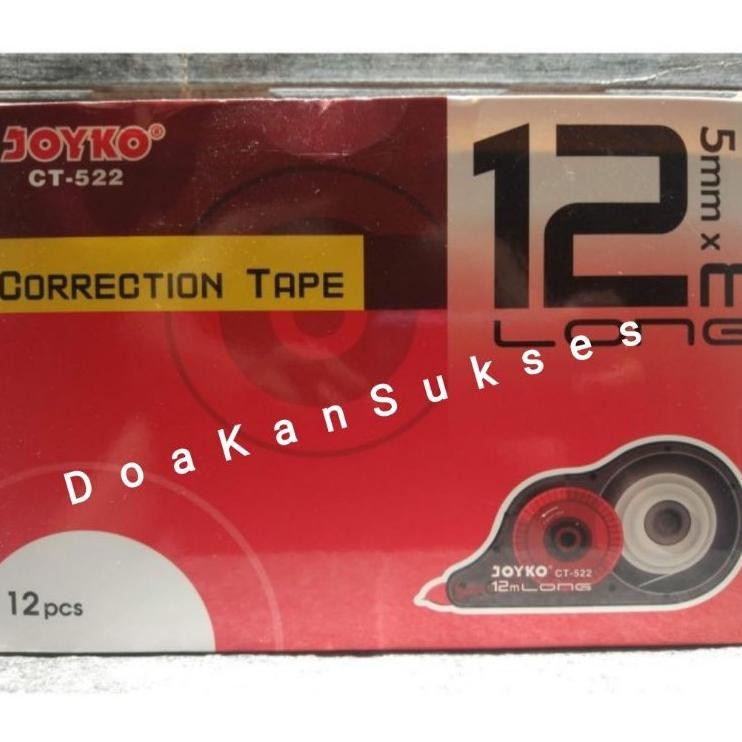 

Correction Tape Tipex Kertas Joyko Ct 522 Pa
