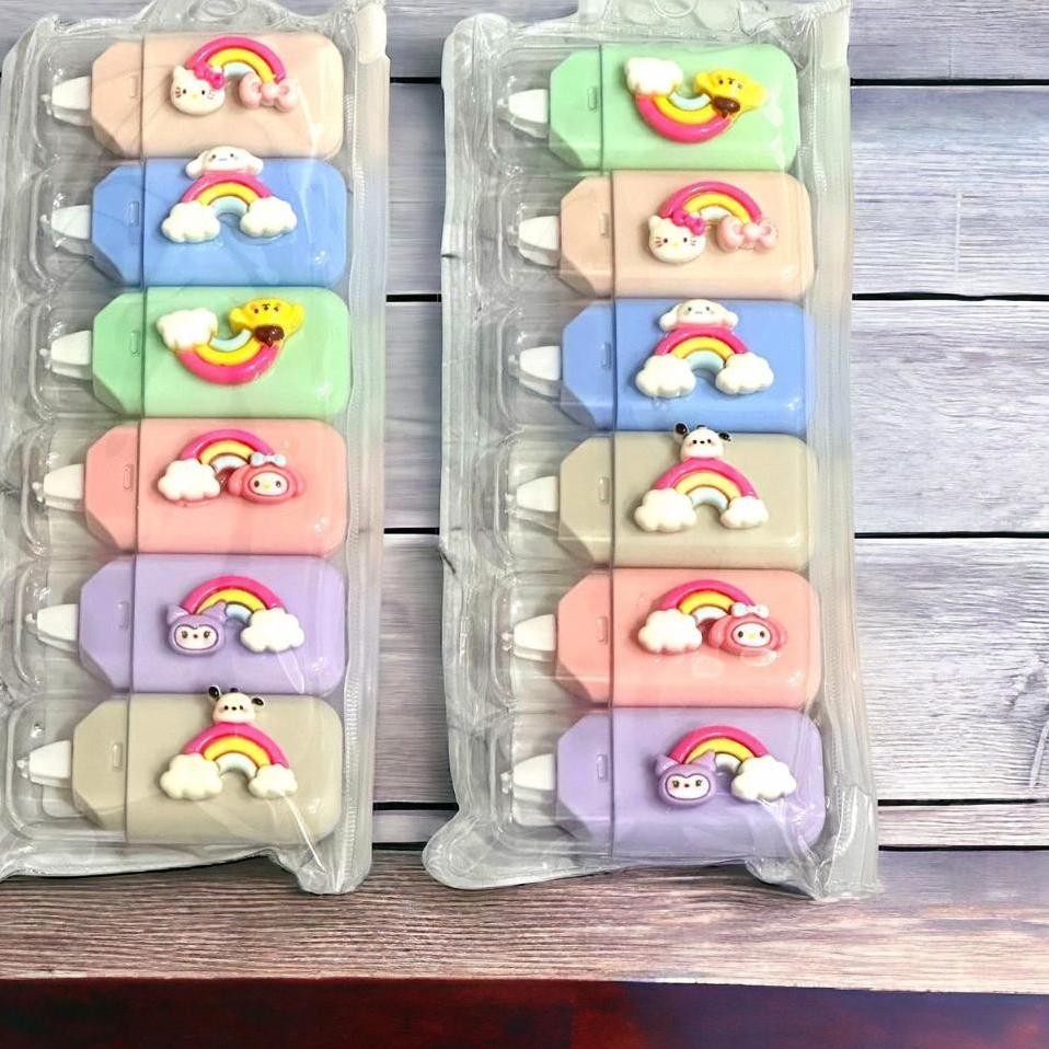 

Tip Ex Kertas 6 Pcs Correction Tape 3D Fancy Kter Timbul Free Pouch