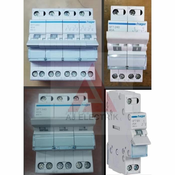 Hager Ohm Saklar / COS model MCB 3Pole 40Ampere SFT340 Berkualitas