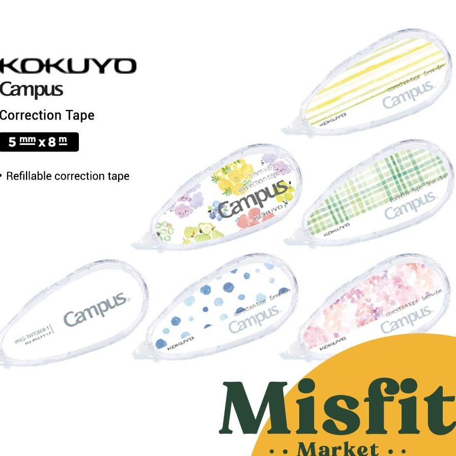 

Kokuyo Campus Base Color Correction Tape 5Mm X 8M Tip Ex Isi Ulang Pita Kosi Watercolor Pastel Lucu Unik Aesthetic No Joyko Kenko Deli Tombow