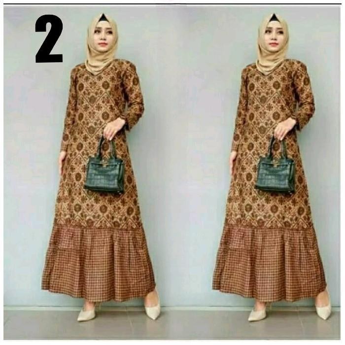 GKI gamis modern gamis batik gamis muslimah bahan katun Wanita