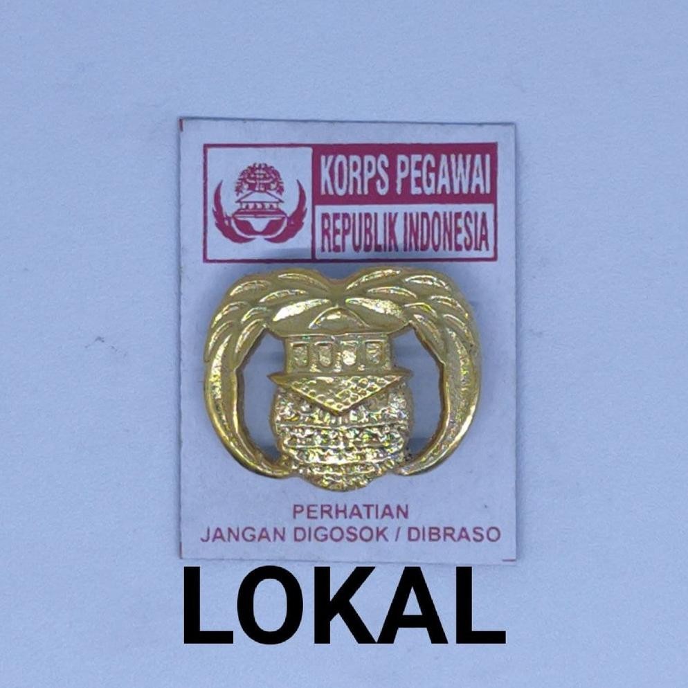 Terlaris Pin Lencana Korpri Asn Magnet Emas Peniti Kuningan Cembung Oval Import Halus Mengkilap Grad
