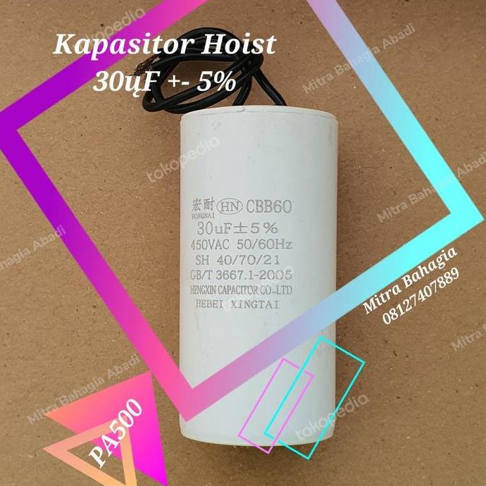 Kapasitor Mini Hoist Seri Pa 200 300 500 600 800 1200 Kg New Stok