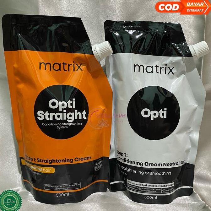 Matrix Opti Straight 500Ml 2Xstep Smoothing Isi Step 1 Dan Step 2 Resistant Extra Resistant Normal S