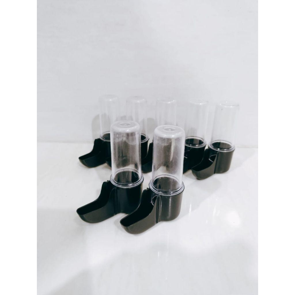 Sepasang Tabung Pleci Pendek Elitesong Cepuk Pakan Minum Burung Kecil Elite Song Berkualitas