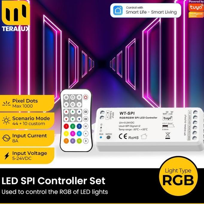 Teralux Spi Controller Led Addressable Rgb/Rgbw Wifi Set 5-24Vdc