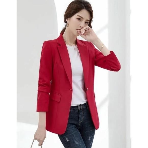 Jas Blazer Formal Wanita Semi Casual Perempuan Jas Kantor Blazer Kerja Jas Blazer Keren