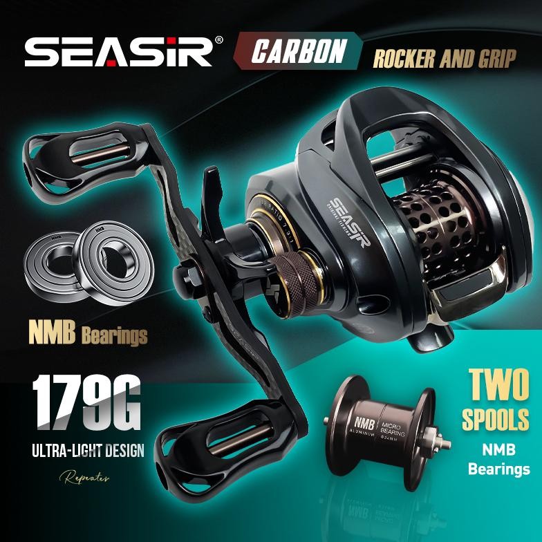 [OFFICIAL] SEASIR Repeater Reel BC Baitcasting Reel Pancing, Double 2 Spools, 5+1 Ball bearings, 7.3