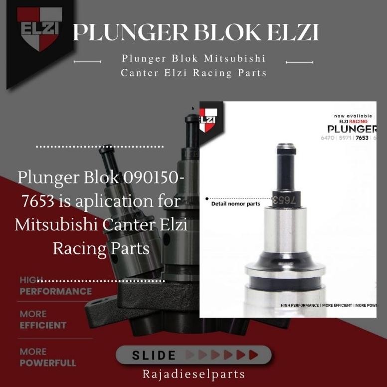 (EKSKLUSIF Elzi 12mm) Plunger Blok Mitsubishi Canter Hino Lohan Hino Dutro Plunger Blok 090150-7653 