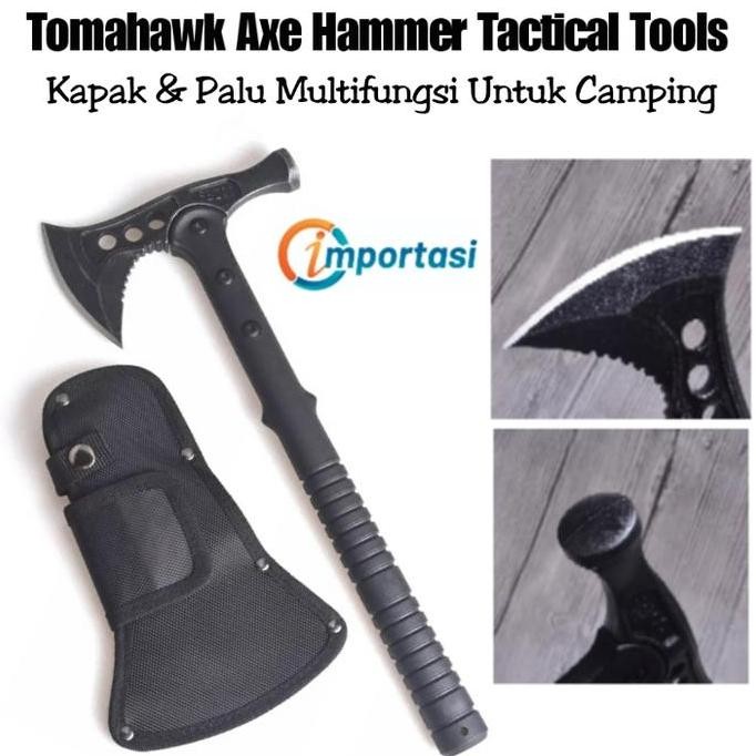 Tomahawk Axe Hammer Kapak & Palu Tactical Camping Outdoor Tools 2 In 1