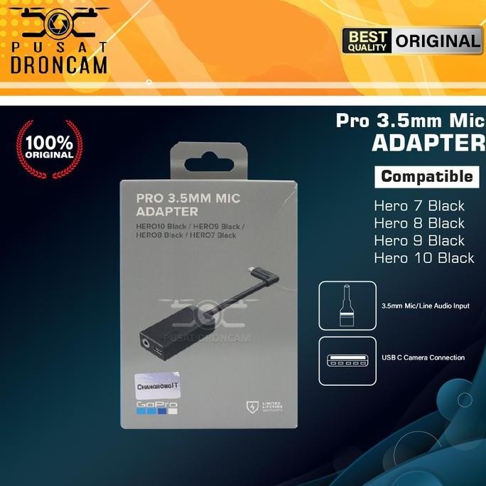 PROMO GOPRO MIC ADAPTER 3.5MM ORIGINAL - ADAPTOR MIKROFON KAMERA GOPRO HERO
