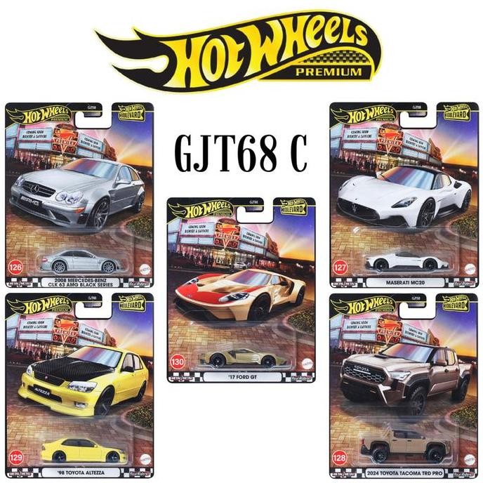 Hot Wheels Premium Boulevard GJT68 C 2025 Set 5Pcs Mercedes CLK Maserati Altezza Tacoma Ford GT Kole