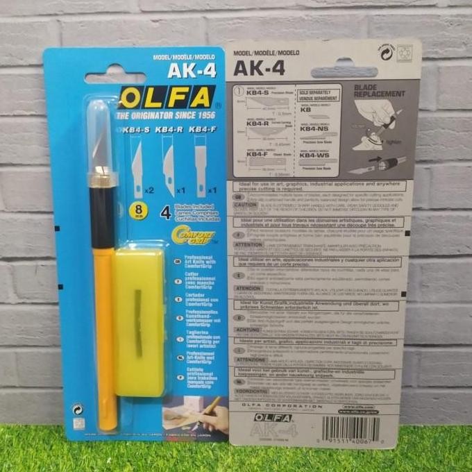 

Terlaris! Olfa Ak 4 Cutter Pen Art Knife Ak-4 (4 Pcs Refill)