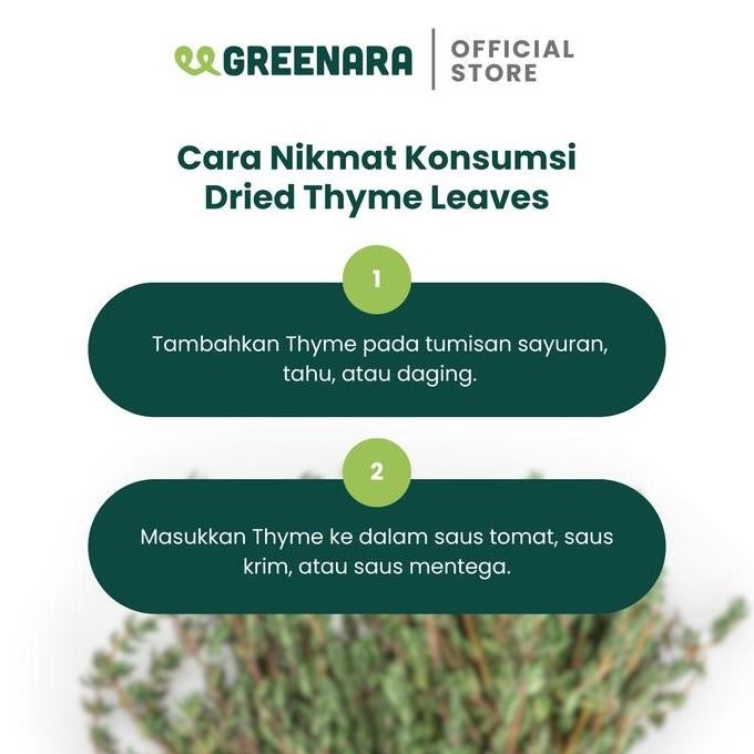 

Diskon! Greenara Dried Thyme Leaves 1Kg - Daun Thyme Kering
