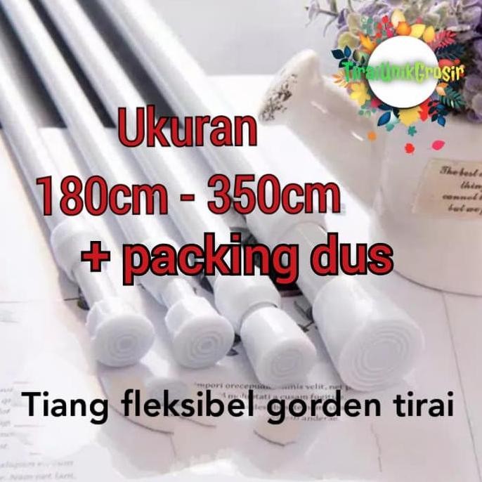 TERBARU tiang tirai/tiang fleksibel gorden tirai ukuran 180cm-350cm