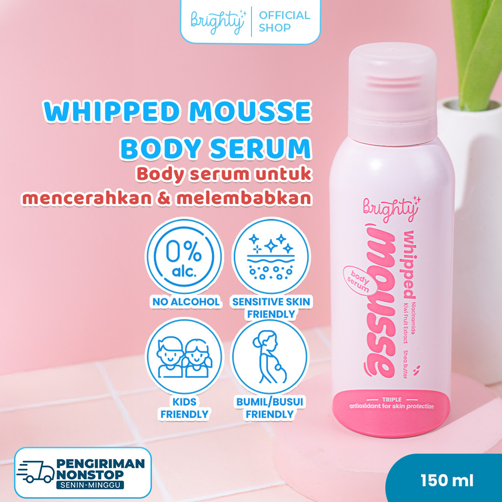 Brighty Whipped Mousse Body Serum mencerahkan secara permanen body serum hand body body lotion pemut