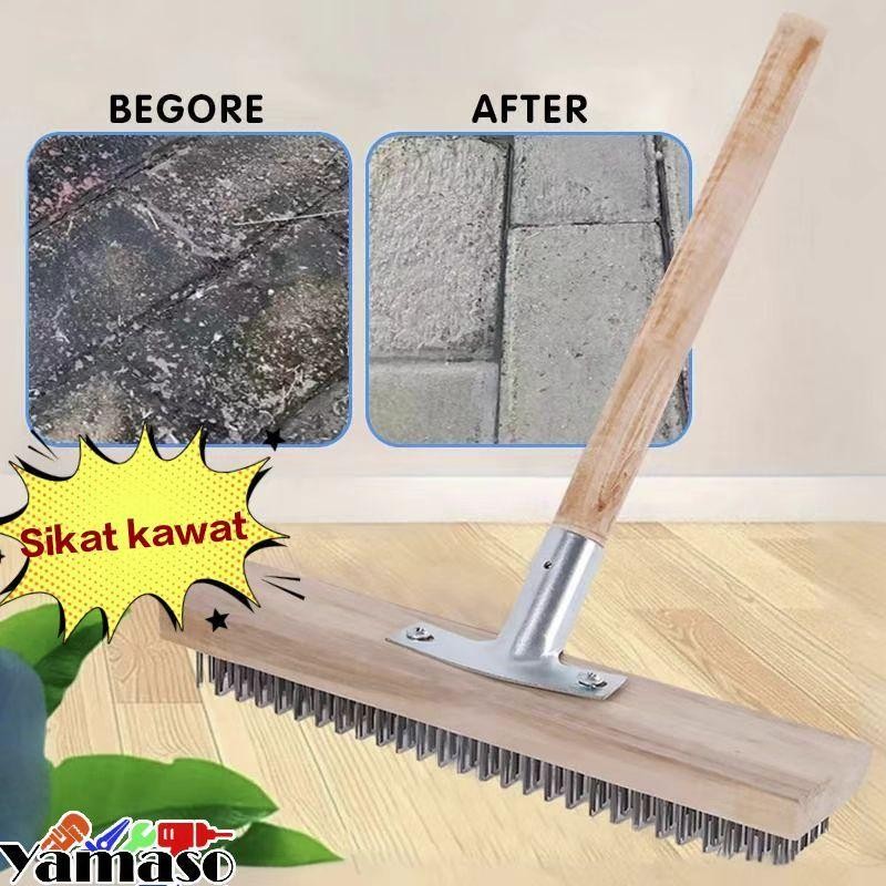 NEW PRODUCT 20/30/45CM SIKAT KAWAT SIKAT LANTAI SIKAT PEMBERSIH LANTAI KERAMIK BERBULU KERAS DENGAN 