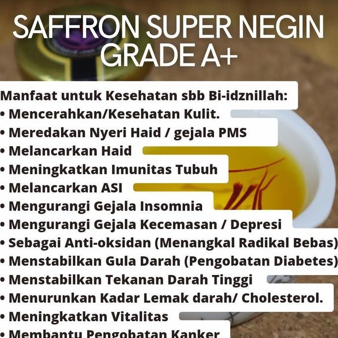 

Diskon! Saffron Super Negin Grade 1 - 1 Gram Rempah Premium Iran Kualitas Tinggi