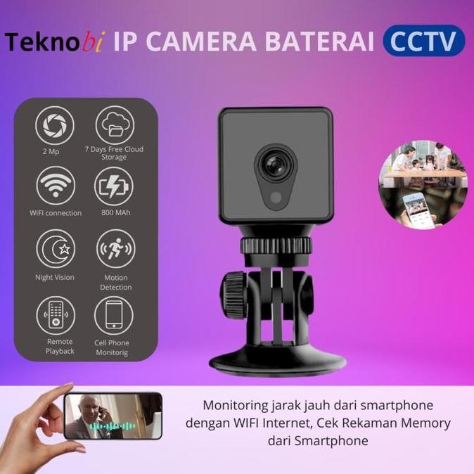Teknobi Spy Kamera Cctv Mini Wifi Kamera Baterai Mini Pengintai Kotak