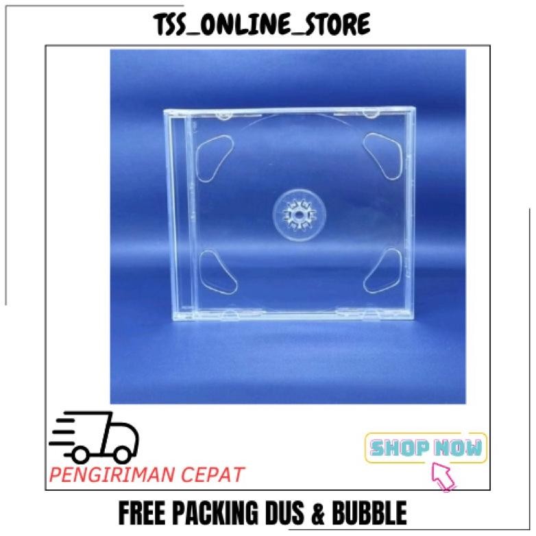 CD DVD CASE TEBAL DOUBLE BAHAN MIKA WARNA TRANSPARAN ( satu paket isi 5 kotak ) aSt