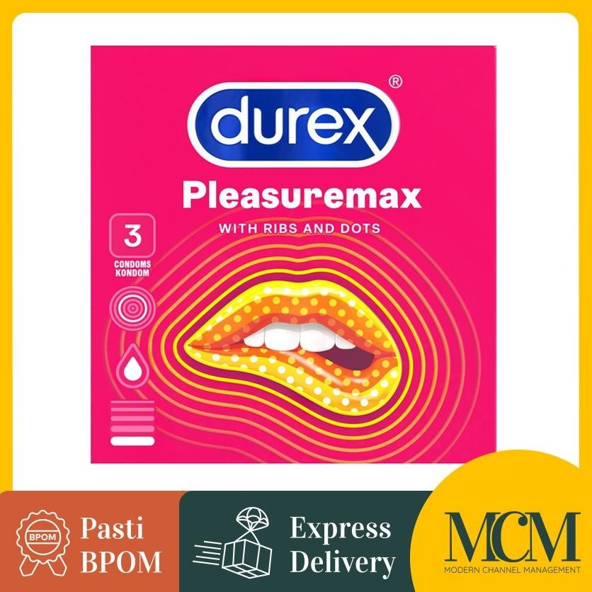 Kondom Durex Pleasuremax isi 3 Pcs - Kondom Gerigi aSt