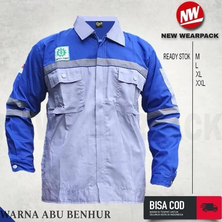 Baju Warpack kerja safety/kemeja Kerja/Baju Proyek/Seragam kerja Atasan lengan panjang