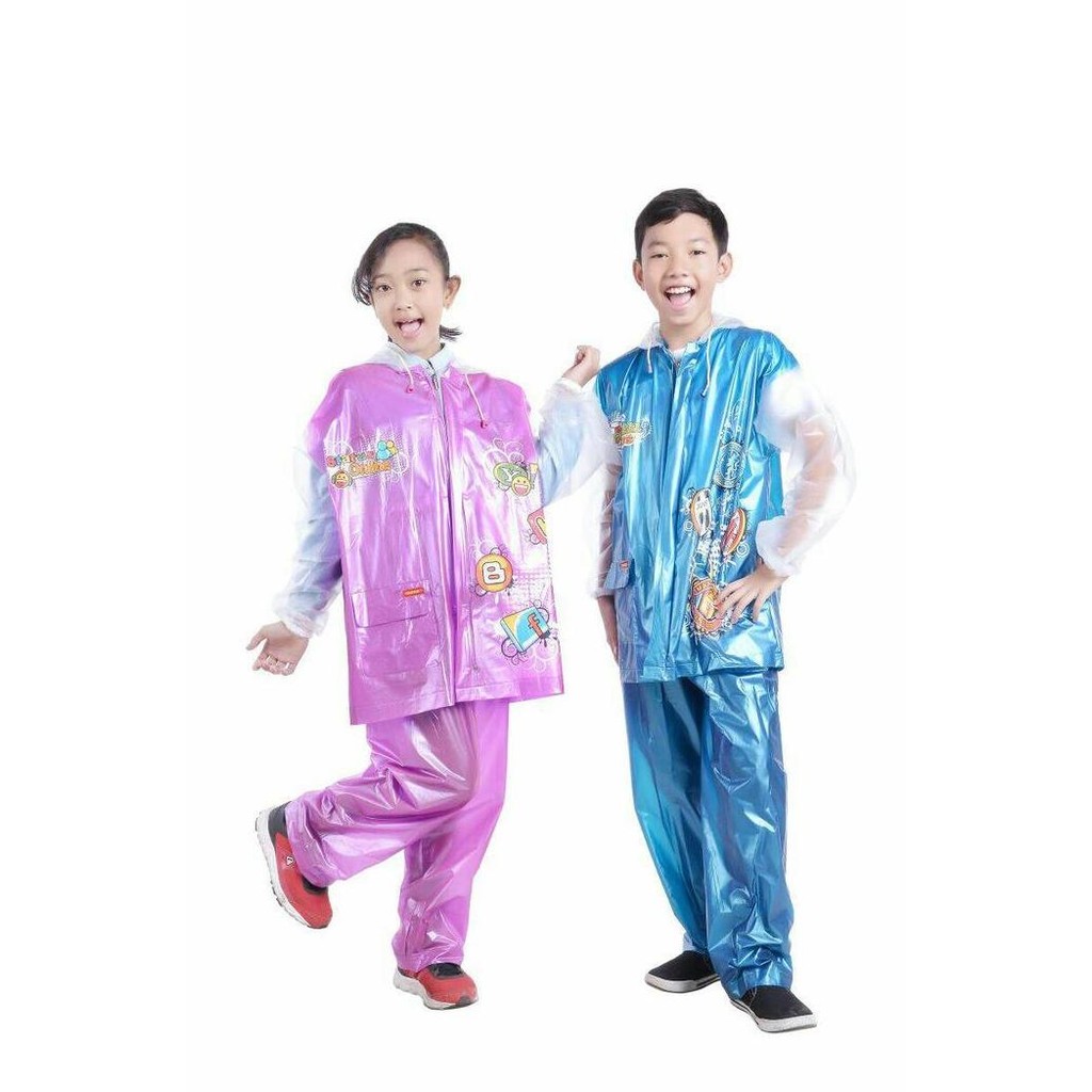 ORI - JAS HUJAN REMAJA OLYMPIC TIGER SETELAN CELANA JAKET ANTI REMBES