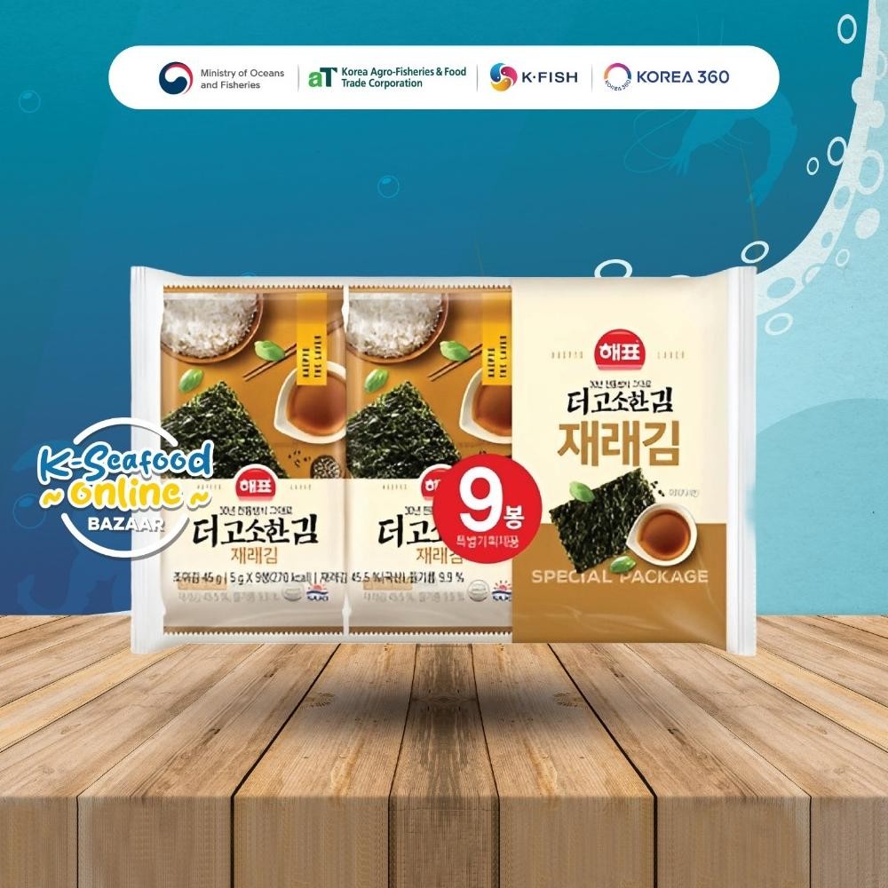 

K- HAEPYO Seosoned Laver /Snack Korea/ Rumput Laut/Nori Panggang Berbumbu 45g. aSt