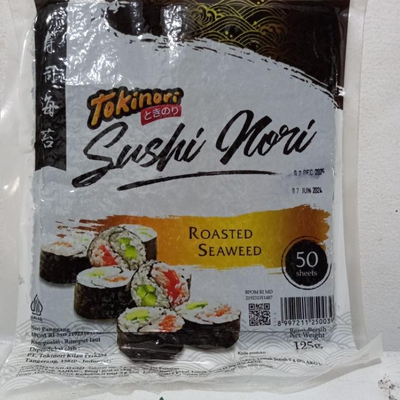 

Tokinori Sushi Nori Sheet 50 Lembar Roasted Seaweed aSt