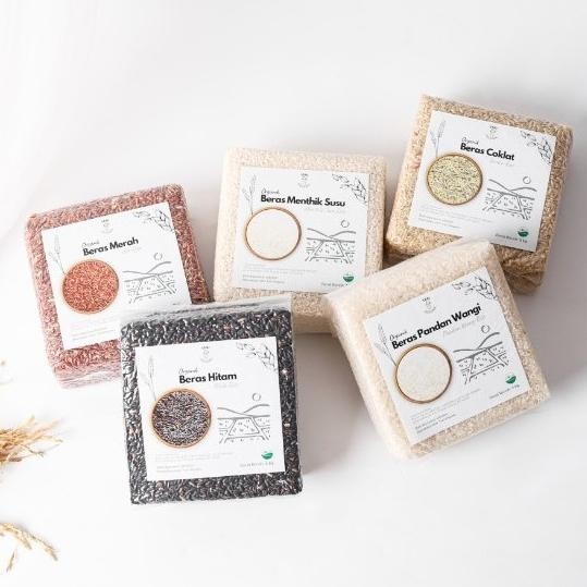 

Tani Organic Beras Organik - Beras Pandan Wangi Putih Coklat Merah Hitam Mix Organik - Beras Organik aSt