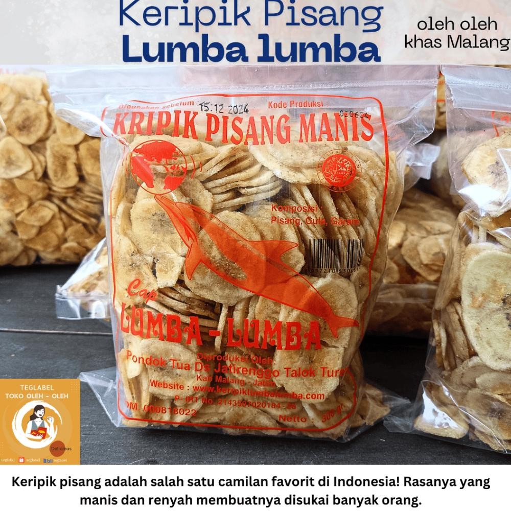 

Keripik Kripik Pisang Asli Lumba Lumba 300 gram Oleh Oleh Khas Malang aSt