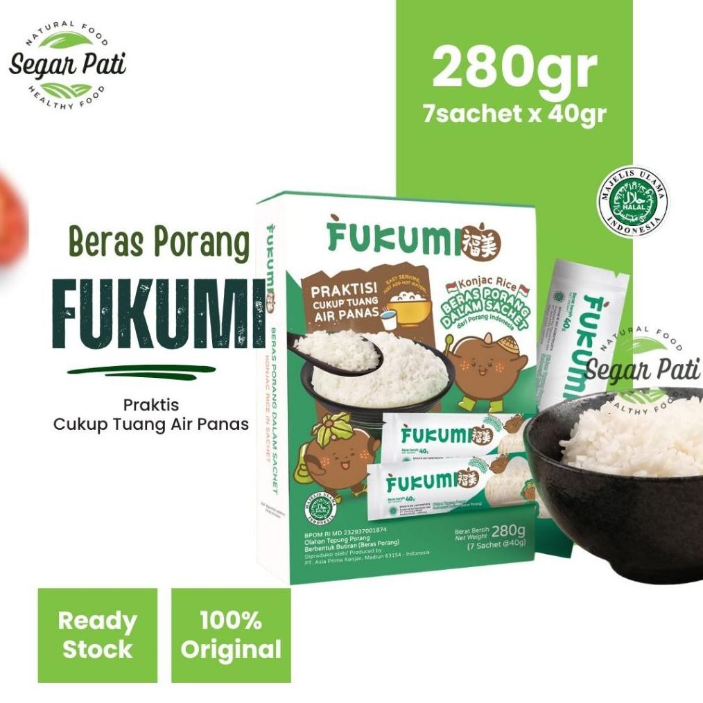 

FUKUMI Beras Porang Box Sachet - Shirataki/Konjac Rice 280 gram aSt